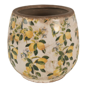 Ghiveci flori ceramica multicolora Lemon 15x15 cm