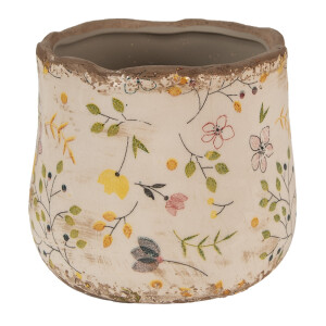Ghiveci flori ceramica multicolora Flower 11x10 cm