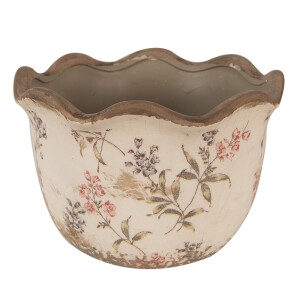 Ghiveci flori ceramica multicolora Flower 20x13 cm