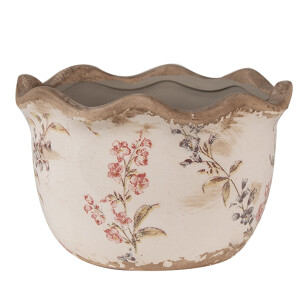 Ghiveci flori ceramica multicolora Flower 14x9 cm