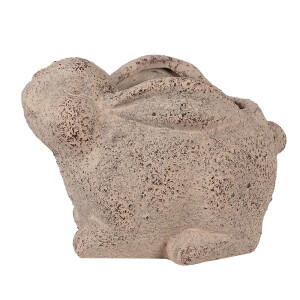 Ghiveci flori ceramica bej 17x12x12 cm