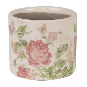 Ghiveci flori ceramica multicolora Roses 11x9 cm