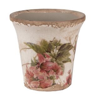 Ghiveci flori ceramica multicolora Flower 9x8 cm