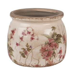 Ghiveci flori ceramica multicolora Flower 16x13 cm
