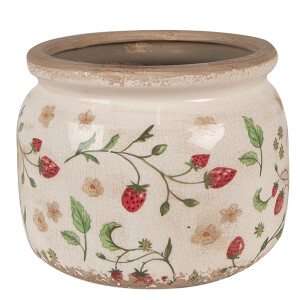Ghiveci flori ceramica multicolora Capsuni 20x15 cm