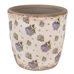 Ghiveci flori ceramica multicolora Hortensii 16x16 cm
