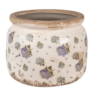 Ghiveci flori ceramica multicolora Hortensii 20x15 cm