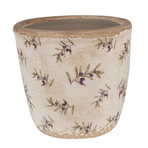 Ghiveci flori ceramica multicolora Masline 13x12 cm