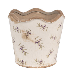 Ghiveci flori ceramica multicolora Masline 16x15 cm