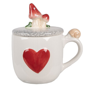 Set 4 cani ceramica Ciupercute 14x10x9/15 cm, 400 ml