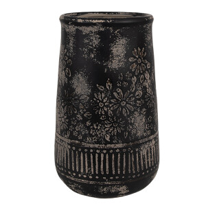 Vaza flori ceramica gri maro 15x23 cm