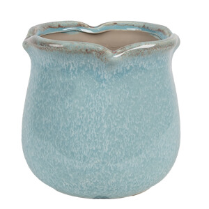 Ghiveci flori ceramica albastra 12x12 cm