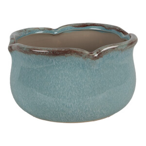 Ghiveci flori ceramica albastra 20x11 cm