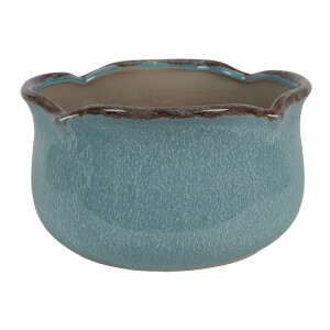 Ghiveci flori ceramica albastra 15x9 cm
