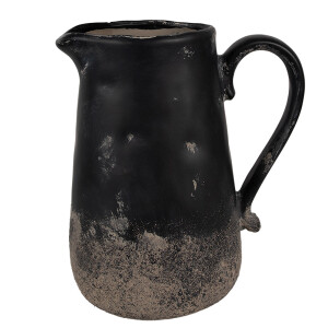 Carafa decorativa ceramica neagra maro 21x15x22 cm