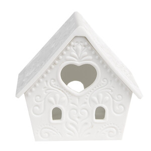 Candela Casuta portelan alb 9x7x8 cm