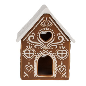 Candela Casuta portelan alb maro 7x8x9 cm