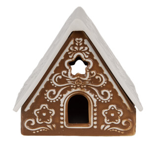 Candela Casuta portelan alb maro 8x8x8 cm