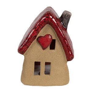 Casuta decorativa ceramica maro rosie 10x8x13 cm