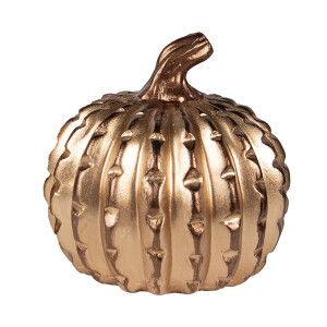 Dovleac decorativ ceramica aurie 14x14 cm