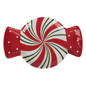 Platou ceramica multicolora Candy 32x21x3 cm