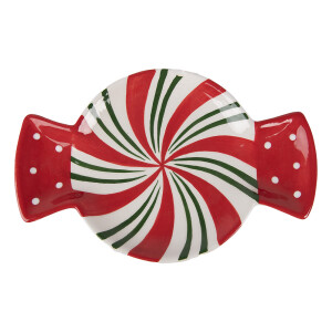 Platou ceramica multicolora Bomboana 22x14x2 cm