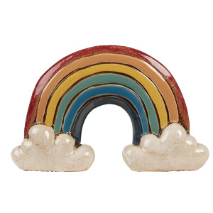 Decoratiune Curcubeu ceramica multicolora 26x9x16 cm