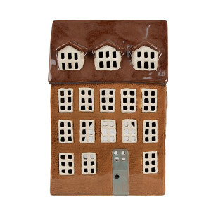 Candela Casuta ceramica alba maro 17x11x24 cm