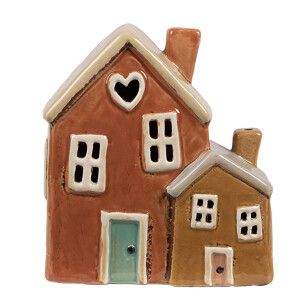 Candela Casute ceramica bej portocalie 14x9x15 cm