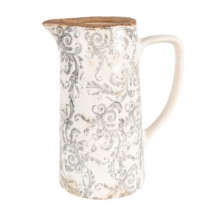 Carafa decorativa ceramica bej gri 21x14x26 cm