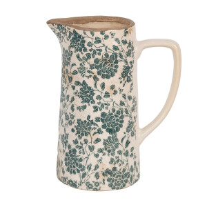 Carafa decorativa ceramica bej verde 21x14x26 cm