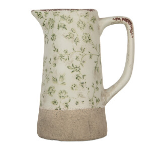 Carafa decorativa ceramica verde bej 16x11x20 cm