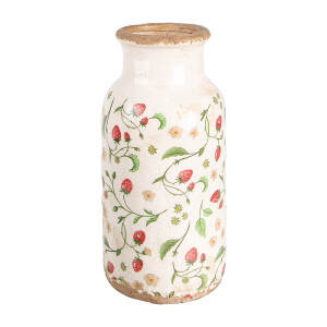 Vaza flori ceramica multicolora Capsuni 15x32 cm