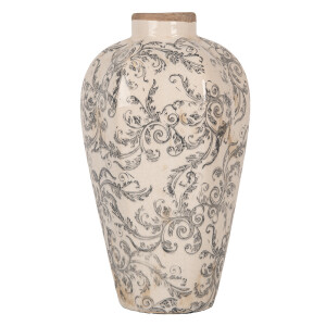Vaza flori ceramica gri bej Ø 17x30 cm