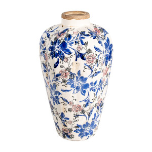 Vaza flori ceramica multicolora 21x35 cm