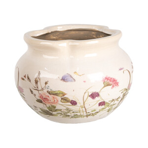 Ghiveci flori ceramica multicolora 17x12 cm