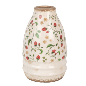 Vaza flori ceramica multicolora Capsuni 21x32 cm
