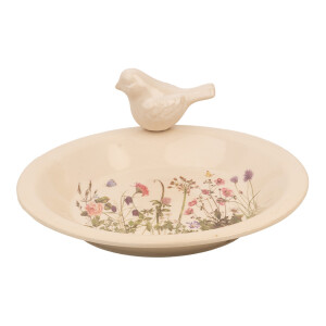 Hranitoare pasari ceramica multicolora Bird Ø 26x10 cm