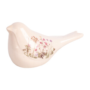 Pasare decorativa ceramica multicolora 22x9x12 cm