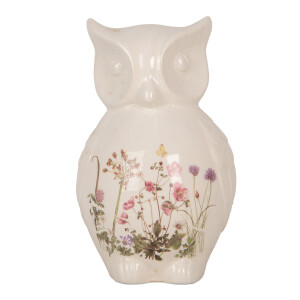 Figurina Bufnita ceramica multicolora 14x13x22 cm