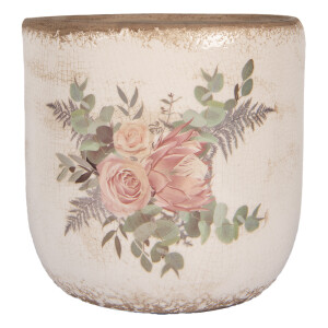 Ghiveci flori ceramica multicolora 20x19 cm
