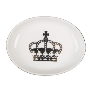Savoniera ceramica alba neagra 14x11x3 cm