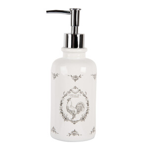 Dispenser sapun ceramica neagra gri 9x20 cm, 350 ml