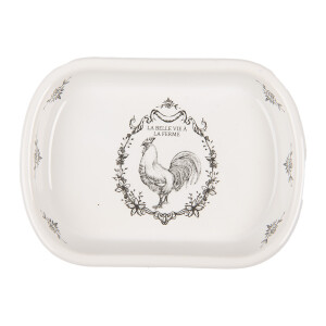 Savoniera ceramica alba gri 13x10x3 cm