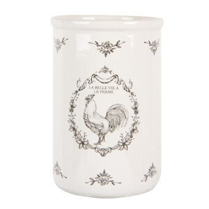 Suport periute dinti ceramica alba gri 8x12 cm