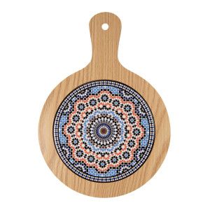 Suport vase fierbinti ceramica multicolora 19x27x1 cm