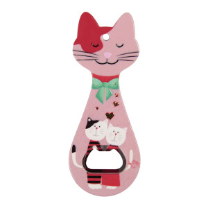 Desfacator sticle ceramica multicolora Pisicuta 14x5x1 cm