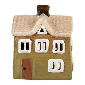 Candela Craciun Casuta ceramica multicolora 11x7x13 cm
