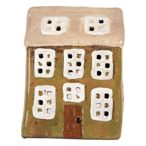 Candela Craciun Casuta ceramica multicolora 10x7x14 cm