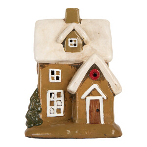 Candela Craciun Casuta ceramica multicolora 15x12x20 cm
